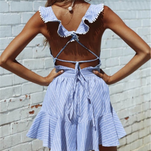 Mini Plunge Boho Dress - Picture 3 of 8